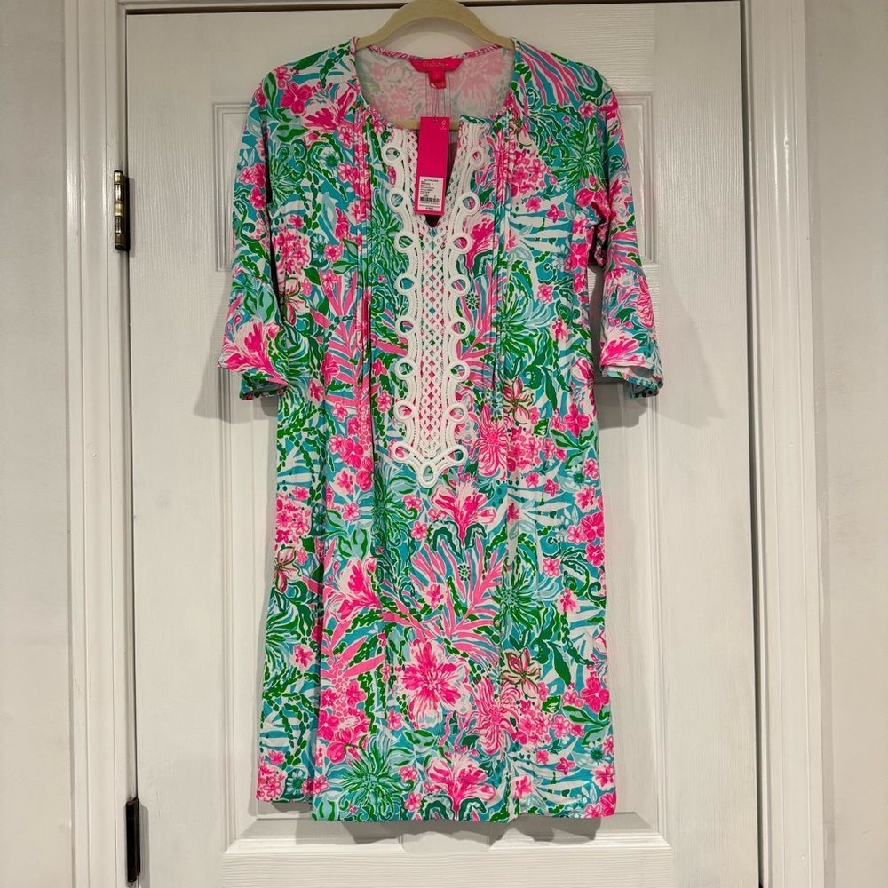 NWT Lilly Pulitzer Krysta Dress Small Leaf It Wild Small